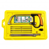 Ручная мини пила 150 мм, 200 мм + 6 сменных лезвий, с пластиковой рукояткой (2666)