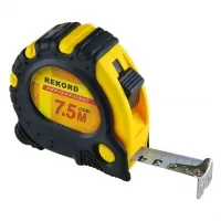 Рулетка измерительная с фиксатором, 7,5 м*25 мм, "REKORD"