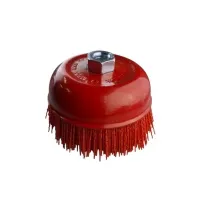 Щетка чашечная для УШМ 100 мм, 4",нейлоновая, волнистая проволока,"MAXIMUM" MX 18198